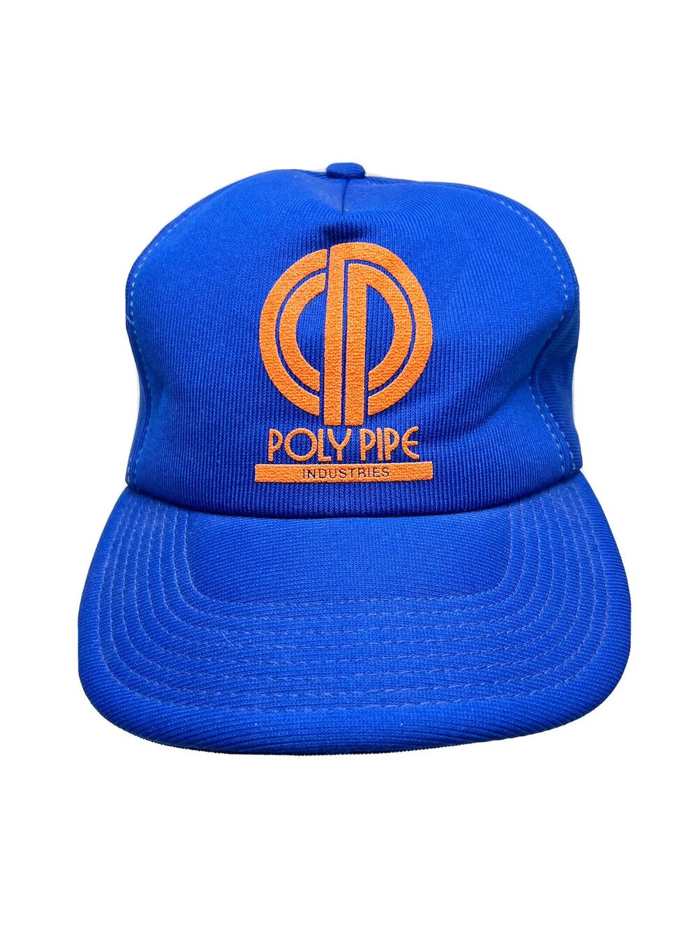 Vintage Poly Pipe Industries Trucker Hat Blue Foam Snapback Cap Made in USA